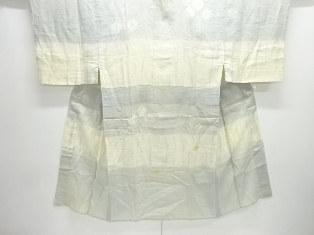 JAPANESE KIMONO / ANTIQUE MENS JUBAN / SHIBORI / RHOMBUS & ABSTRACT PATTERN